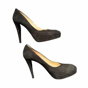 Federica Luca Milano Black Suede Platform 4.75”Heels